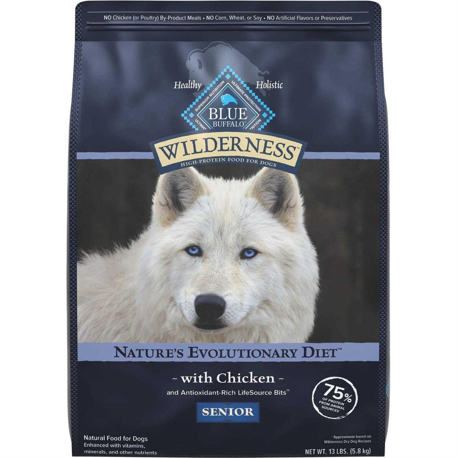 Blue Buffalo Wilderness Chicken Senior Dry Dog Food - Healthber