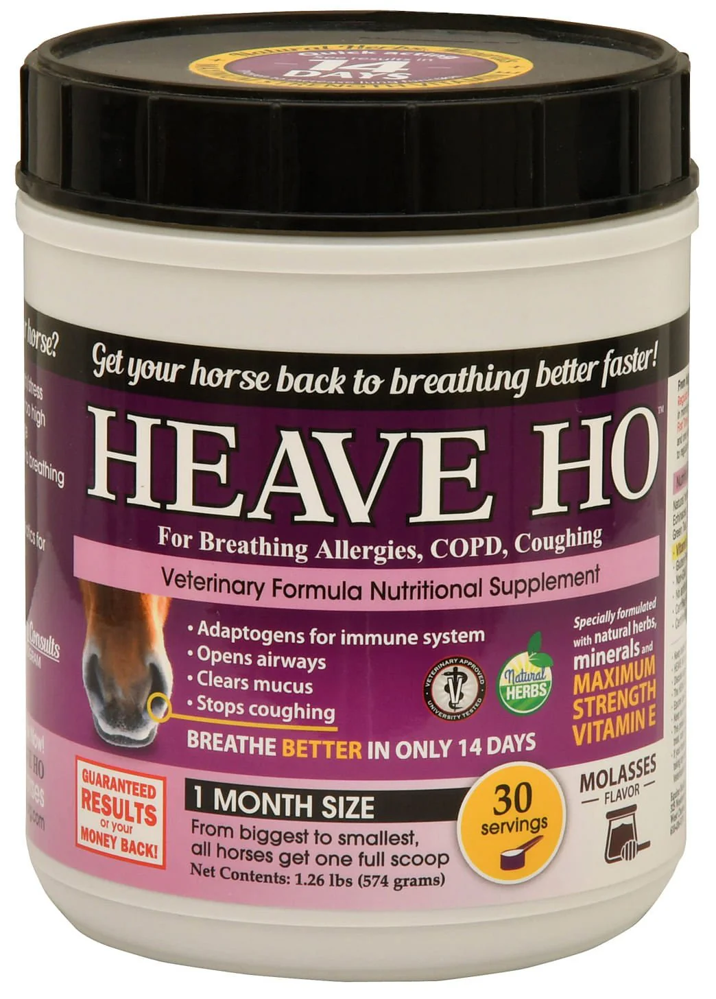 Heave Ho Horse Breathing Supplement, 30 Day Supply - Healthber