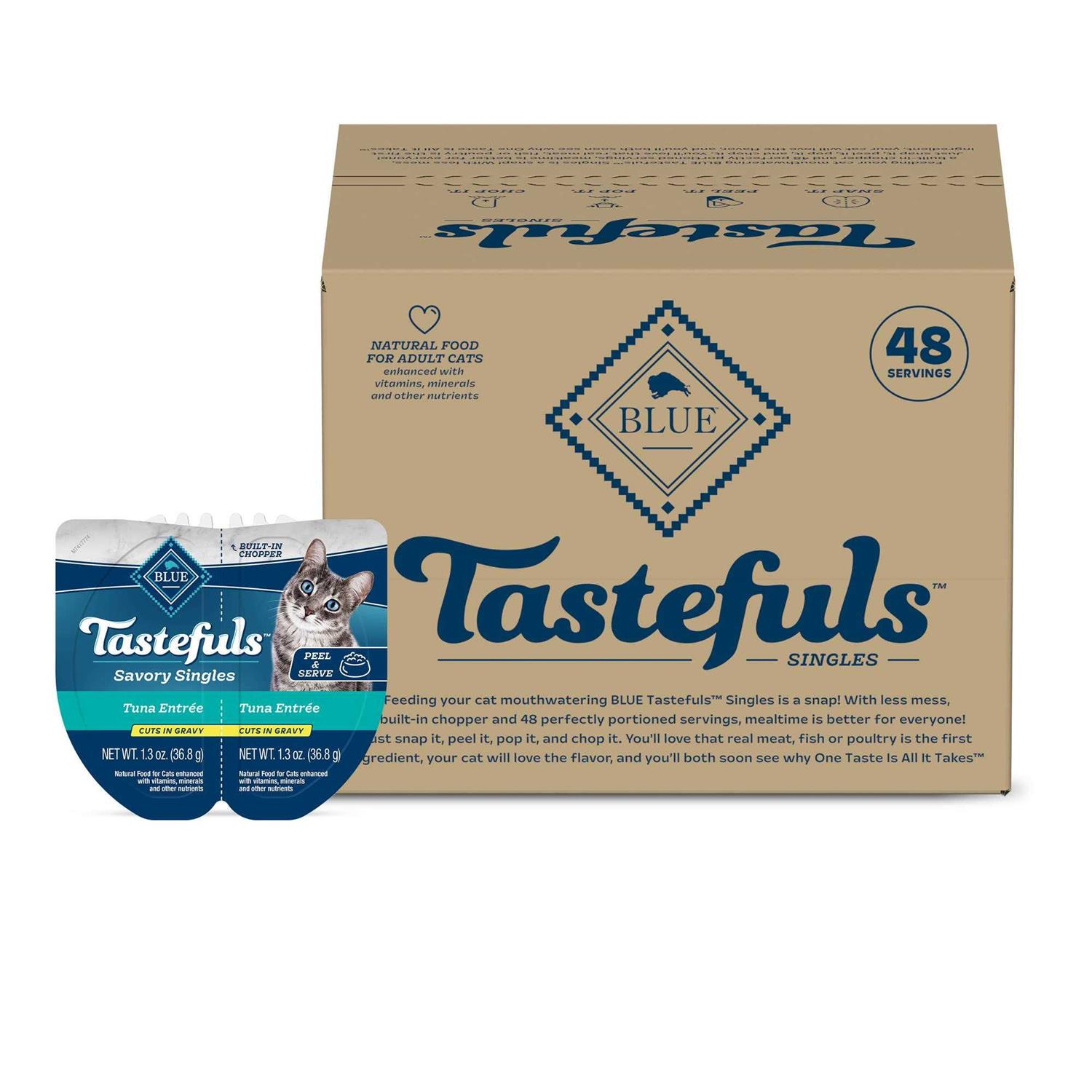 Blue Buffalo Tastefuls Savory Singles Adult Cuts in Gravy Wet Cat Food - Healthber