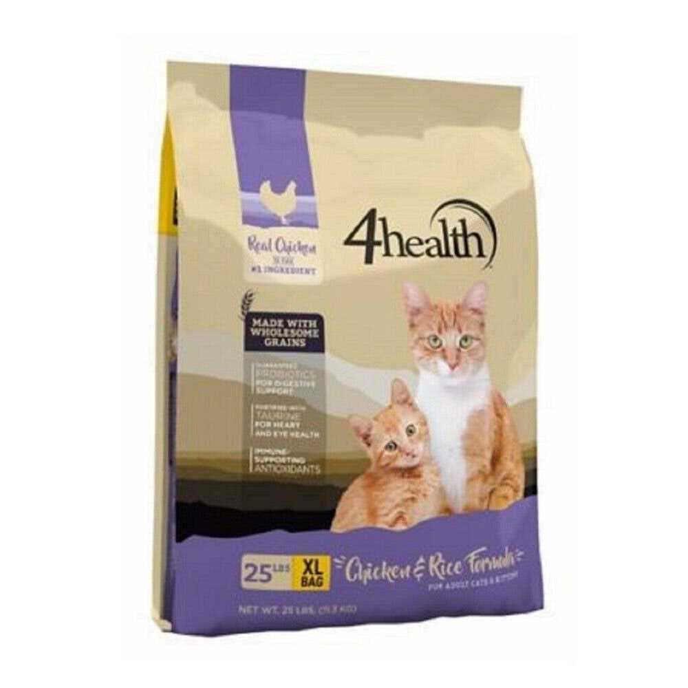 4health with Wholesome Grains 9820 Chicken Rice Formula Dry Cat Food - Healthber