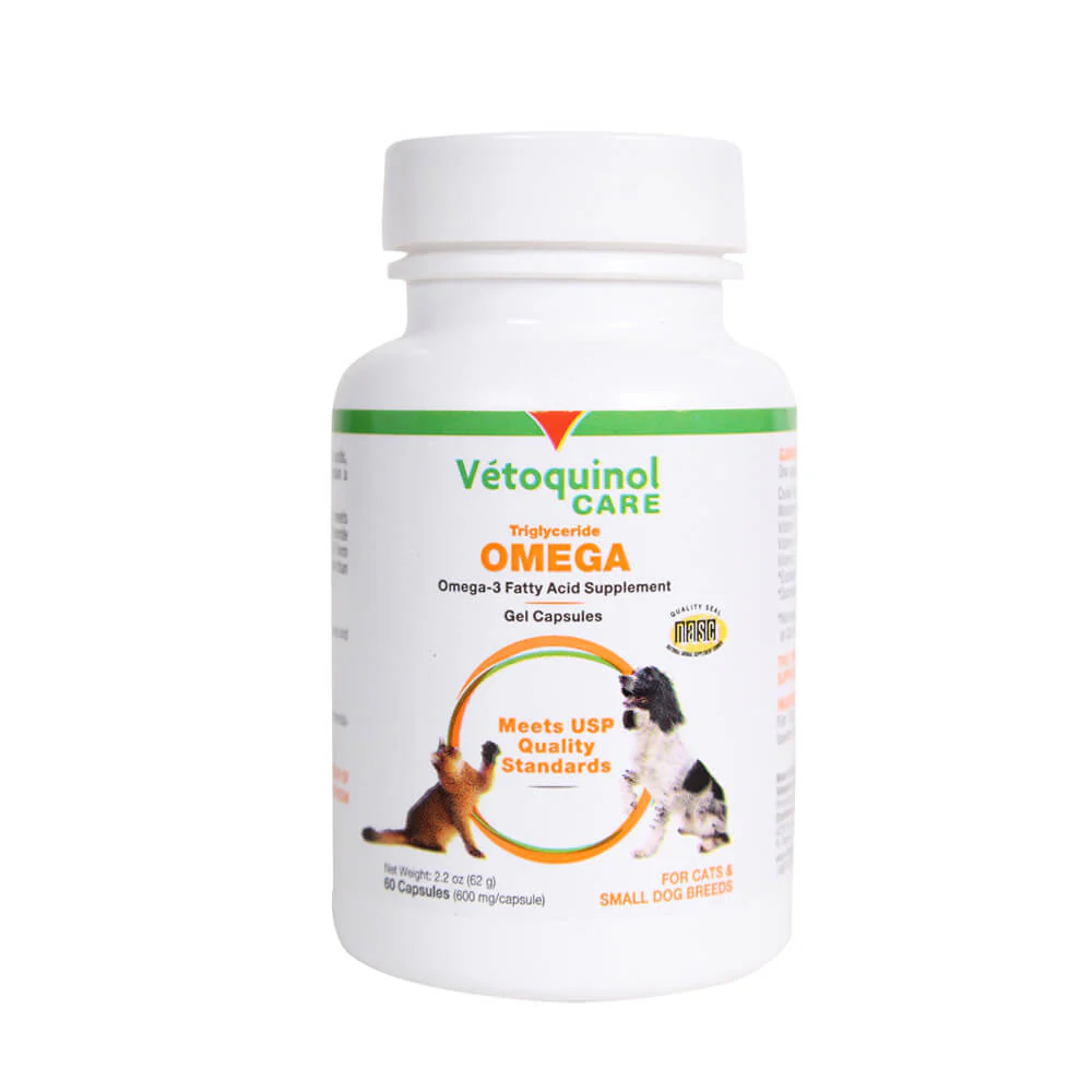 Triglyceride Omega for Small Dogs and Cats, 60 ct - Healthber