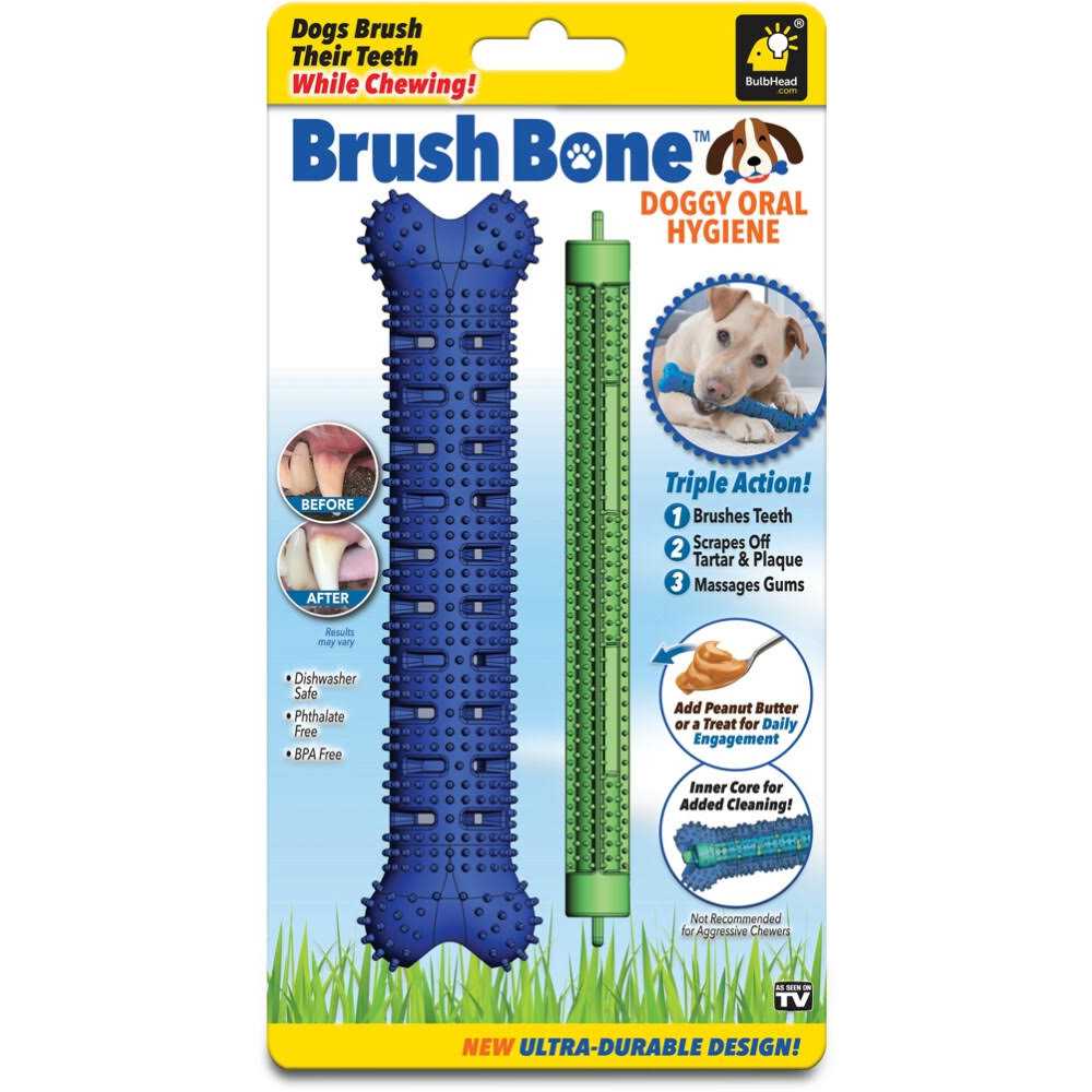 Bulbhead Brush Bone Dog Self Brushing Toothbrush 1 pk - Healthber
