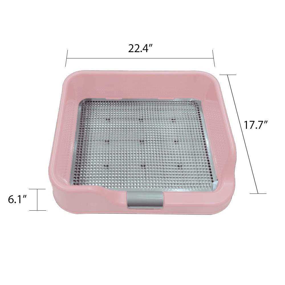 PS KOREA Indoor Dog Potty Tray with Protection Wall Every Side for No Leak, Spill, Accident - Healthber