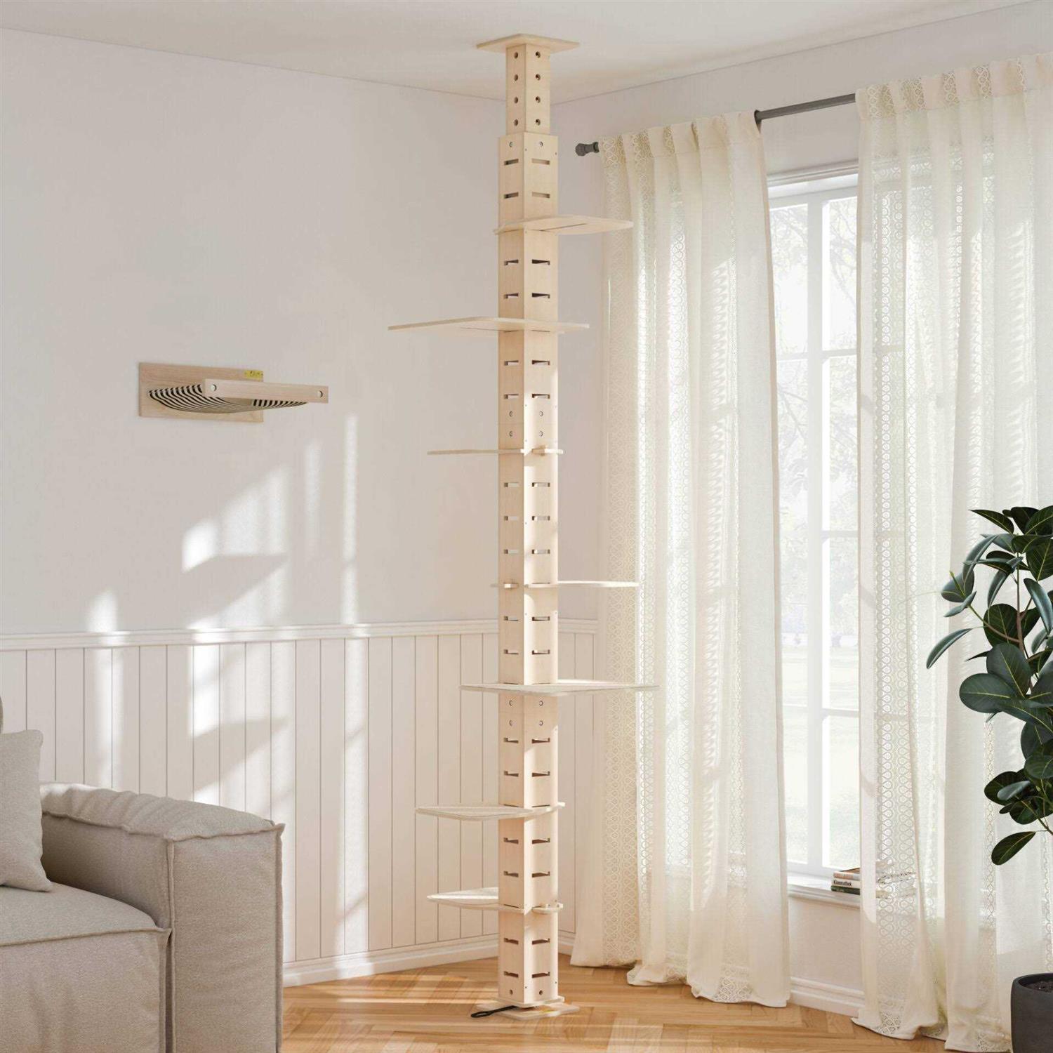 Coziwow 114 in. H Floor-to-Ceiling Cat Tree - Healthber