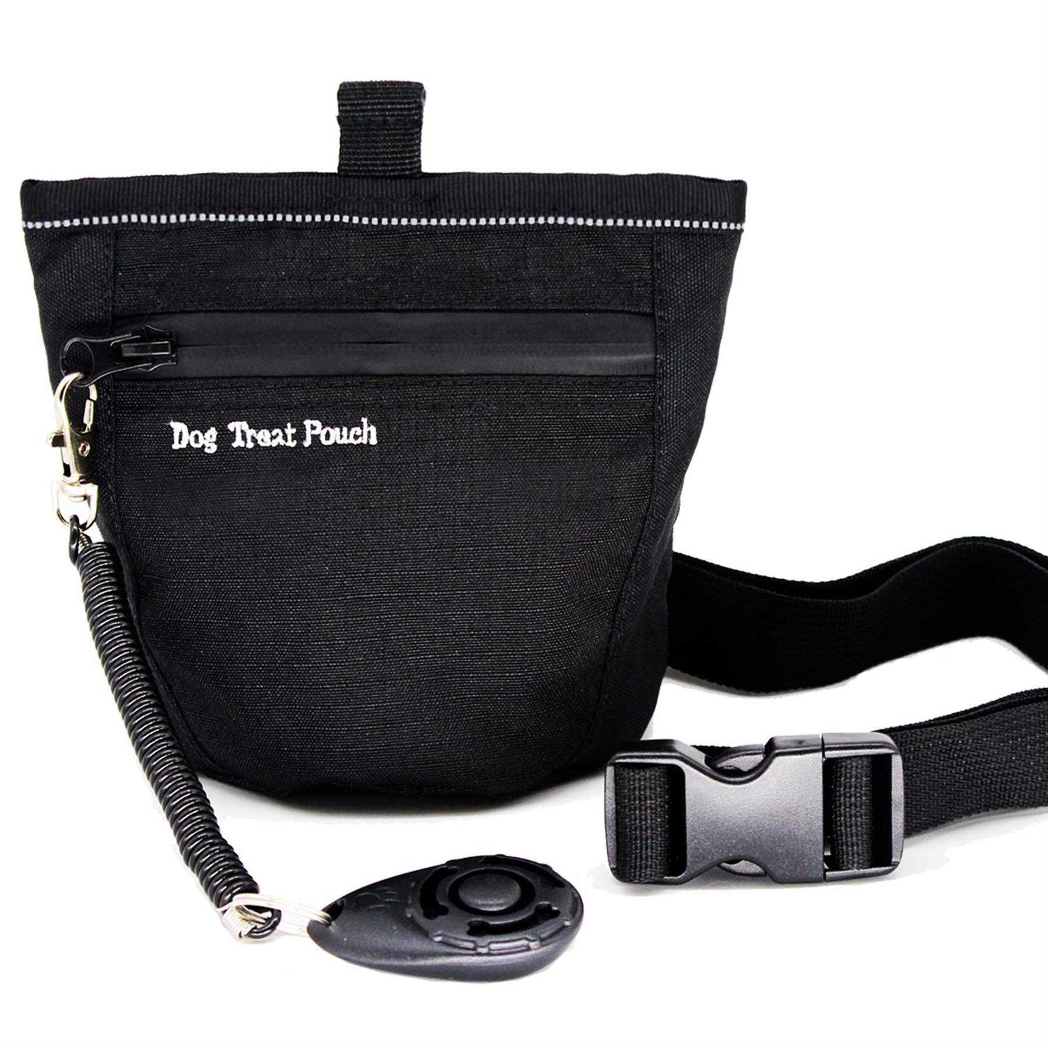 FARAER Dog Treats Training Pouch Magnetic Closure Dog Treat Bag with Training Clicker - Healthber