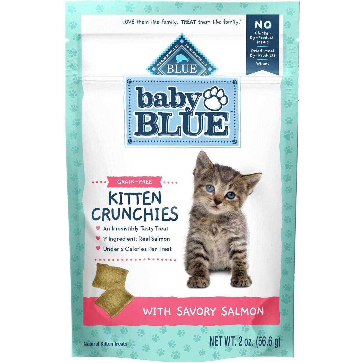 Blue Buffalo Baby Blue Crunchies Grain Free Savory Salmon Kitten Treats - Healthber