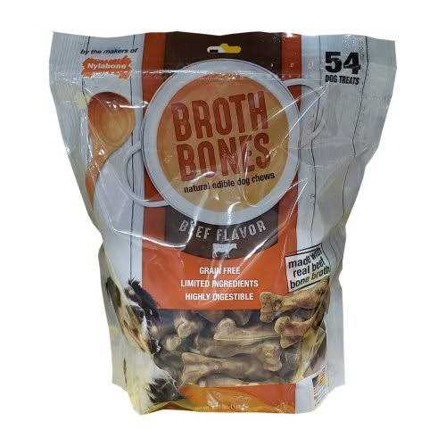 Nylabone Broth Bones Natural Edible Dog Chews - Healthber