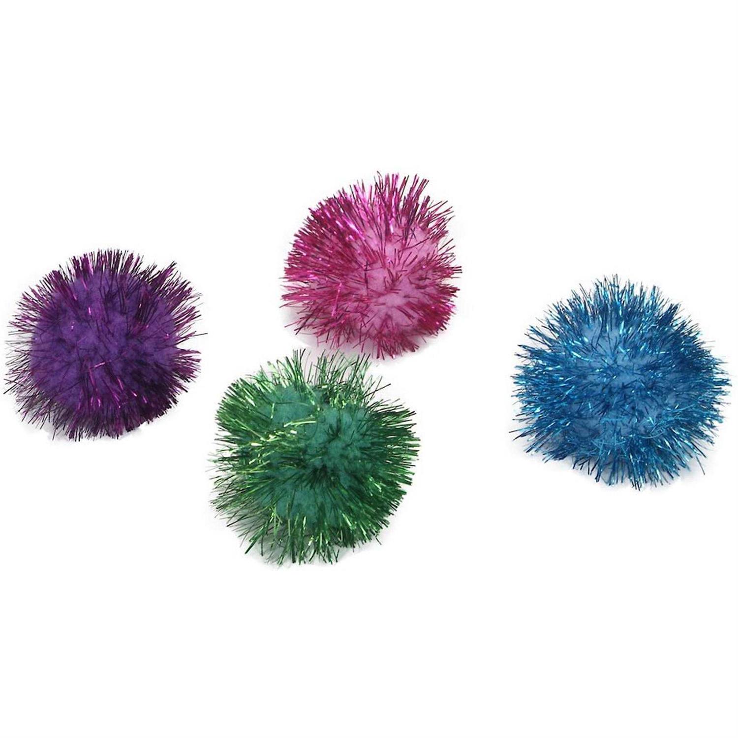 Turbo Glitter Pom Poms Ball Cat Toys - Healthber