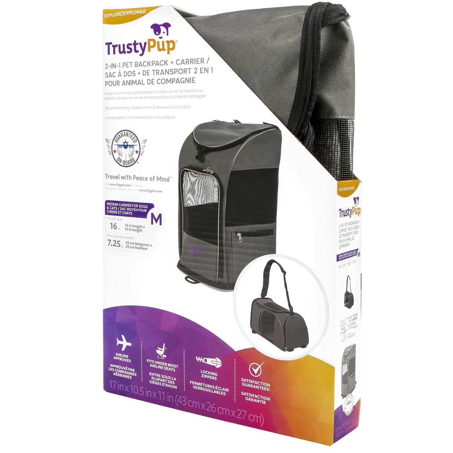 Trustypup 2-in-1 Pet Backpack Travel Carrier - Healthber