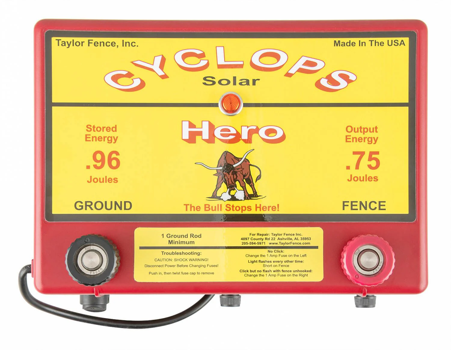 Cyclops Hero Solar .75 Joule Fence Charger - Healthber