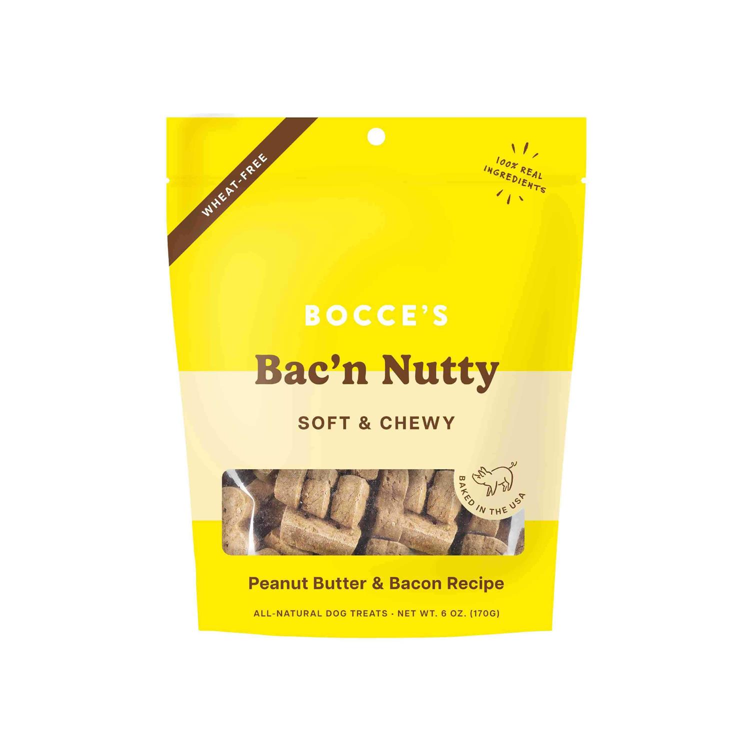 Bocce’s Bakery Bac’N Nutty Soft & Chewy Dog Treats - Healthber