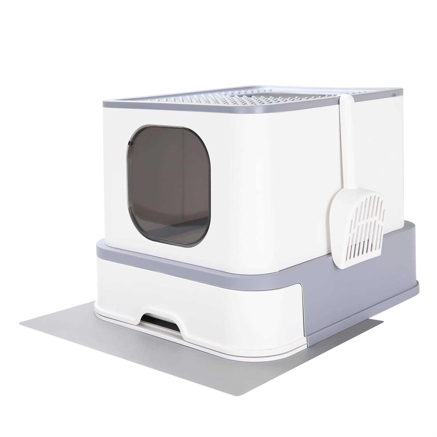 RIZZARI Millions Sold Wordwide Cat Litter Box Large Top Entry Anti-Splashing Litter Box with Lid - Healthber