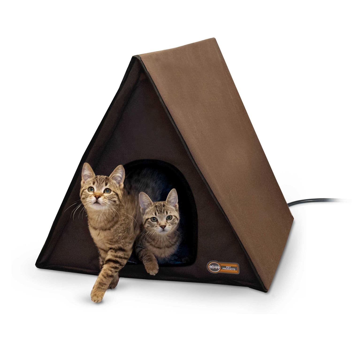 K H Pet Products Outdoor Heated Kitty A-Frame - Healthber