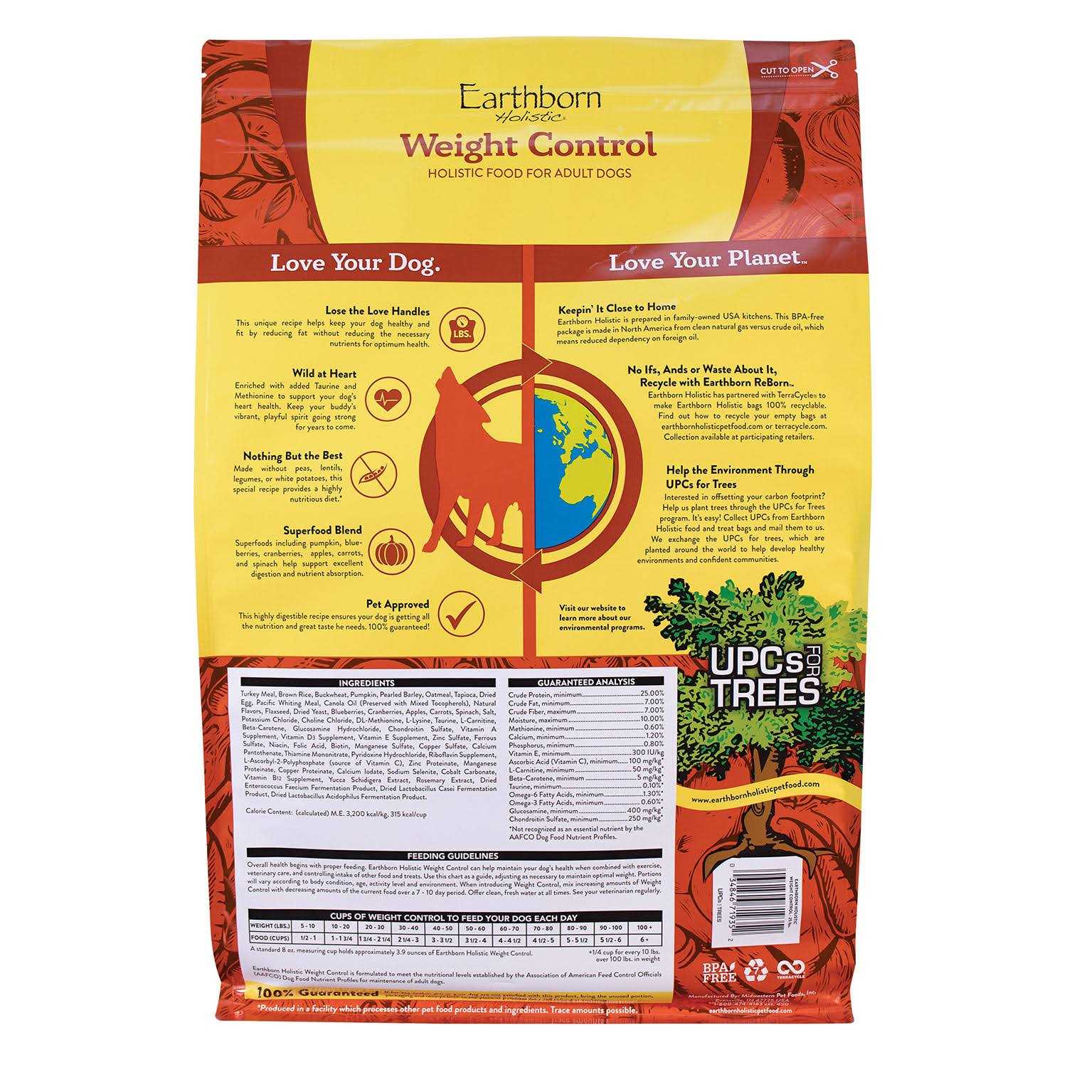 Earthborn Holistic Weight Control Grain Free Dry Dog Food - Healthber