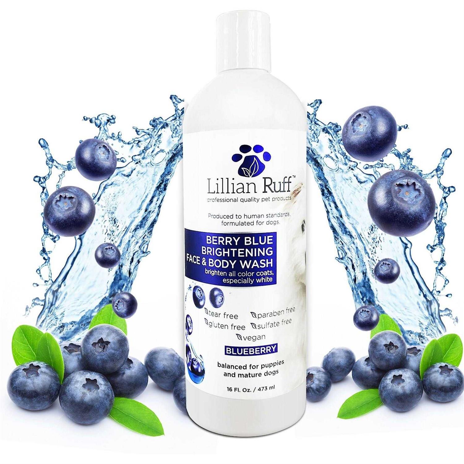 Lillian Ruff Berry Blue Brightening Face and Body Wash for Dogs and Cats - Healthber