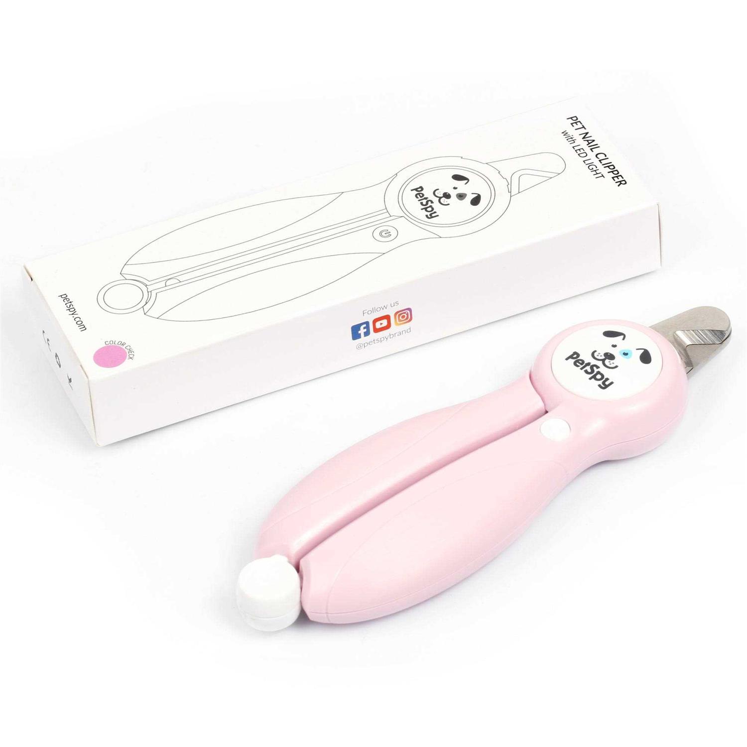 PetSpy Newest Dog Nail Clippers with LED Guide Light Professional Claw Care Pet Nail Clipper & Trimmer with Nail File - Healthber