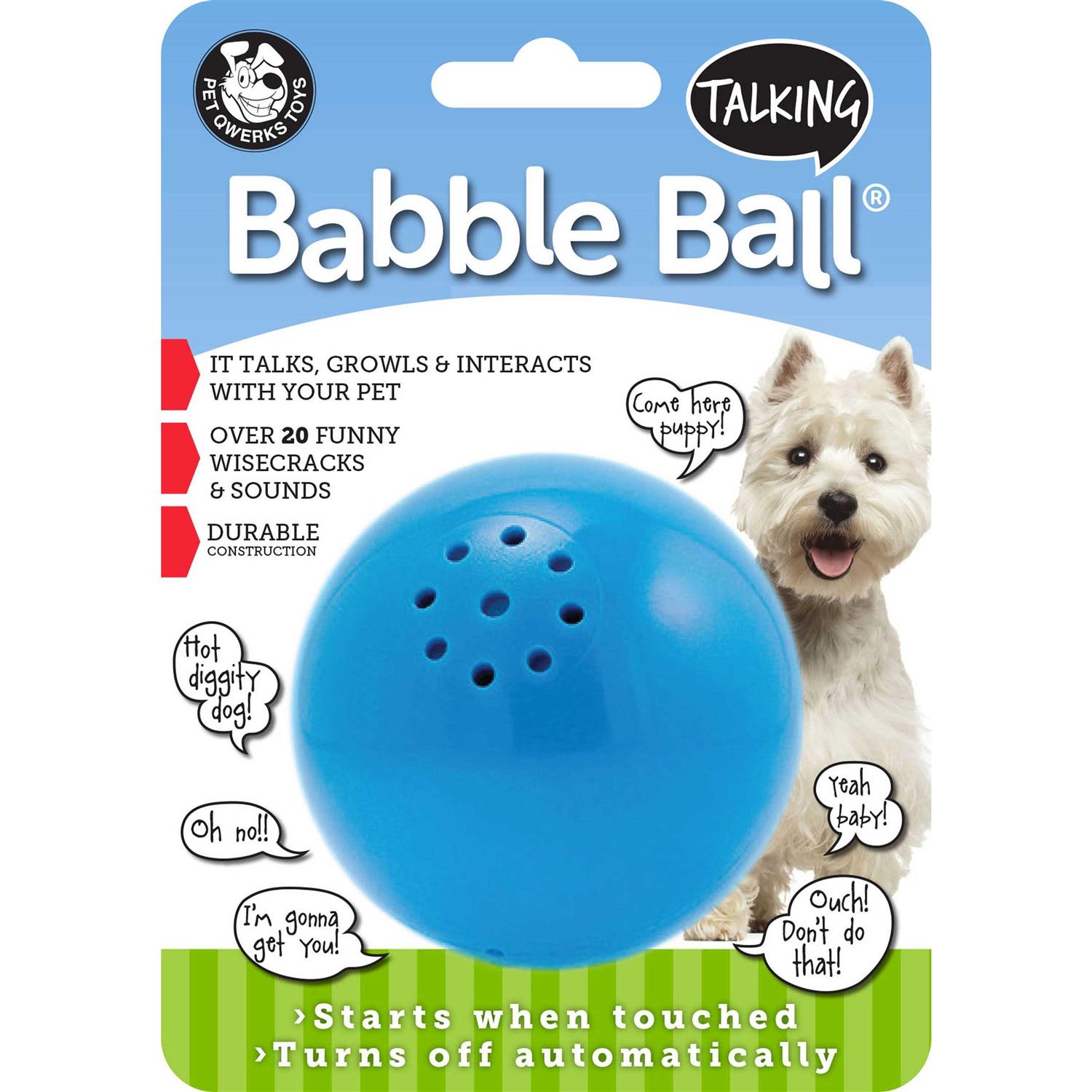 Pet Qwerks Talking Babble Ball Medium - Healthber