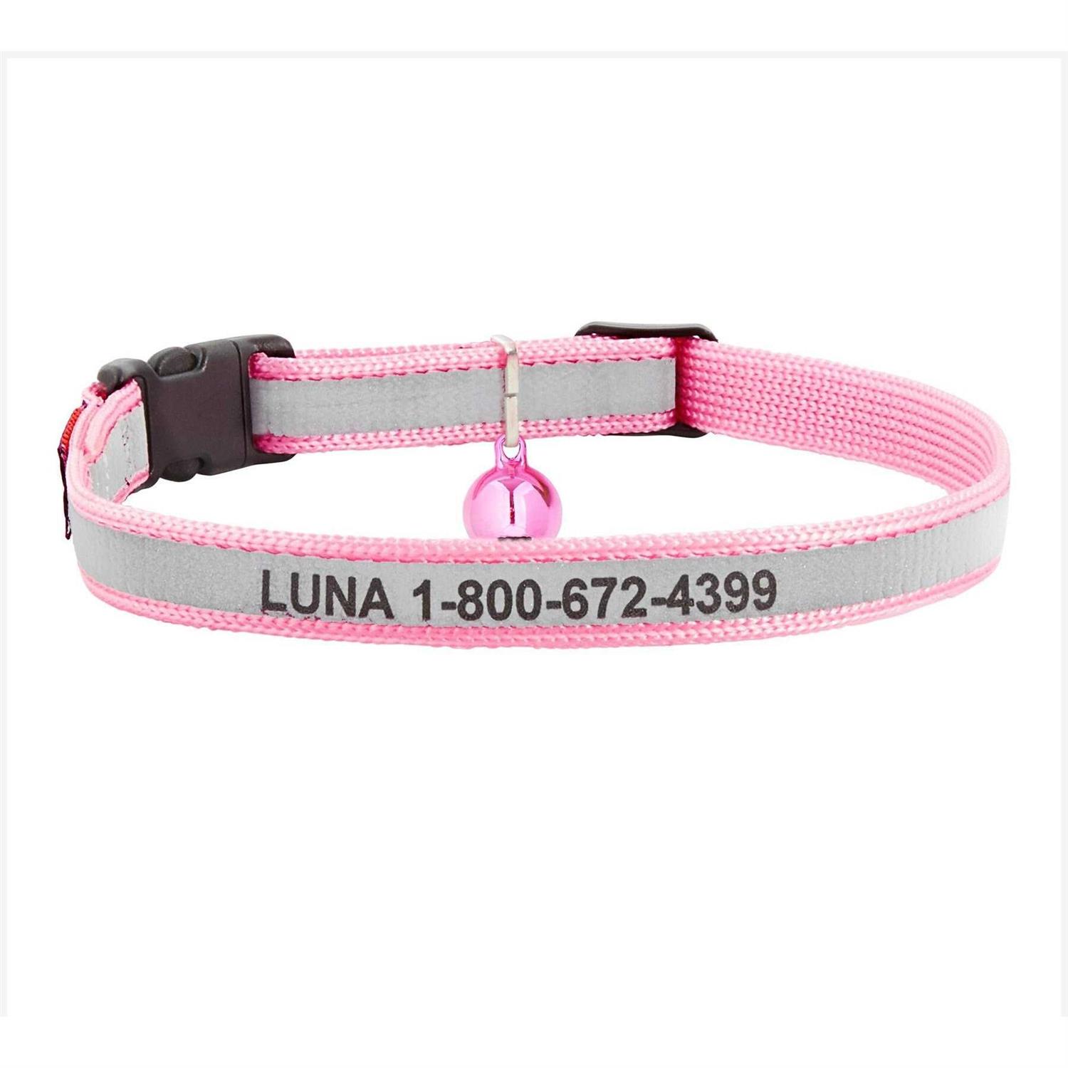 GoTags Nylon Personalized Breakaway Cat Collar with Bell - Healthber