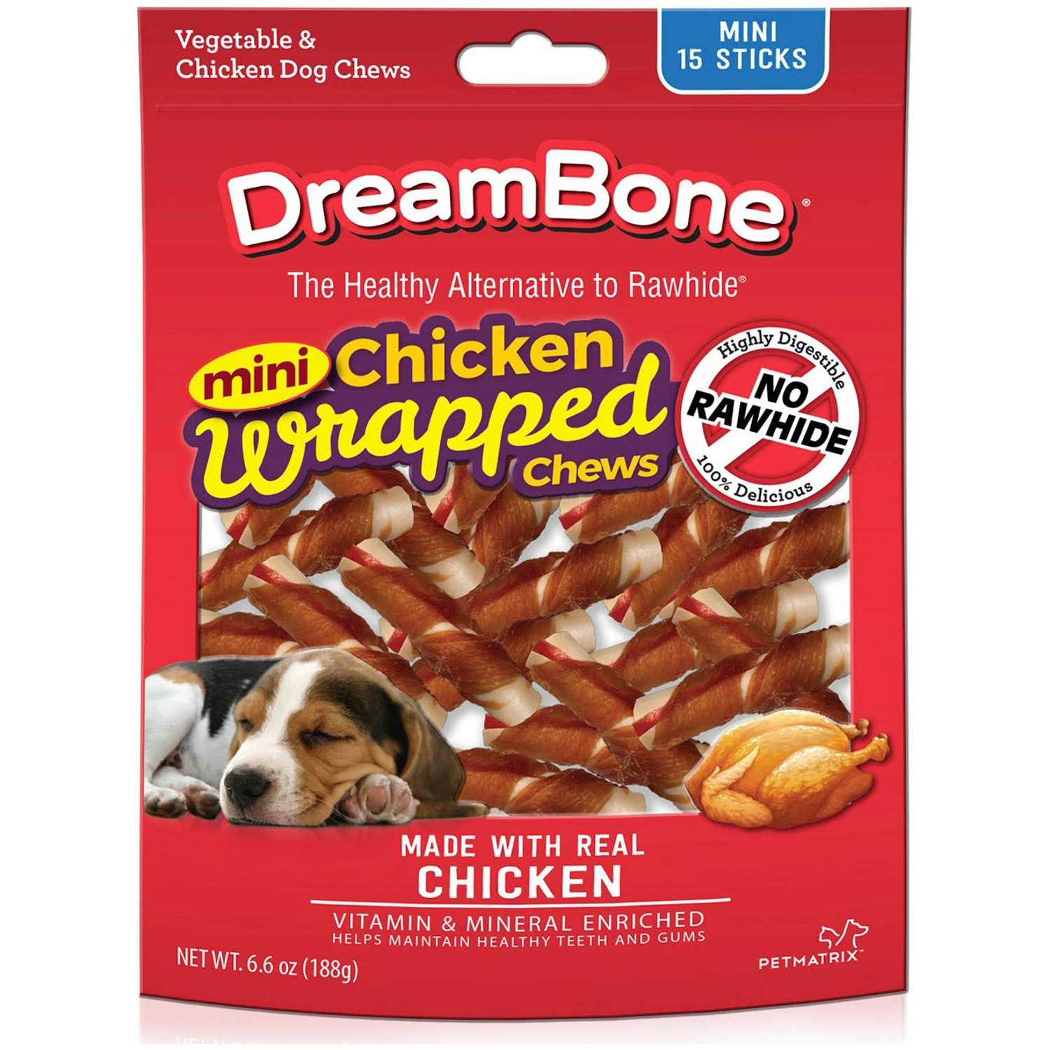 DreamBone Dog Chews Chicken Wrapped Sticks - Healthber