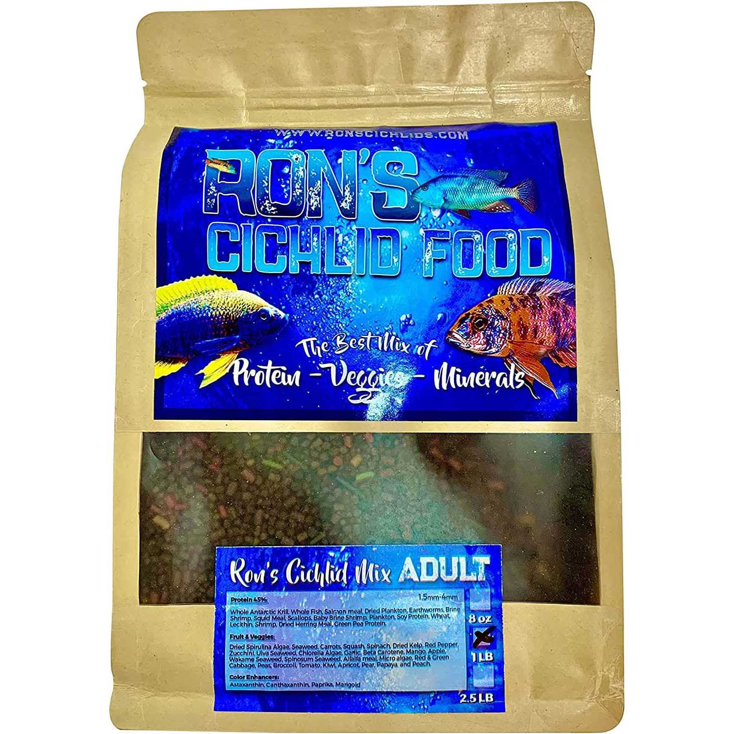 RONS CICHLIDS Rons cichlid Fish Food for African cichlids Tetras Other Tropical Fish - Healthber