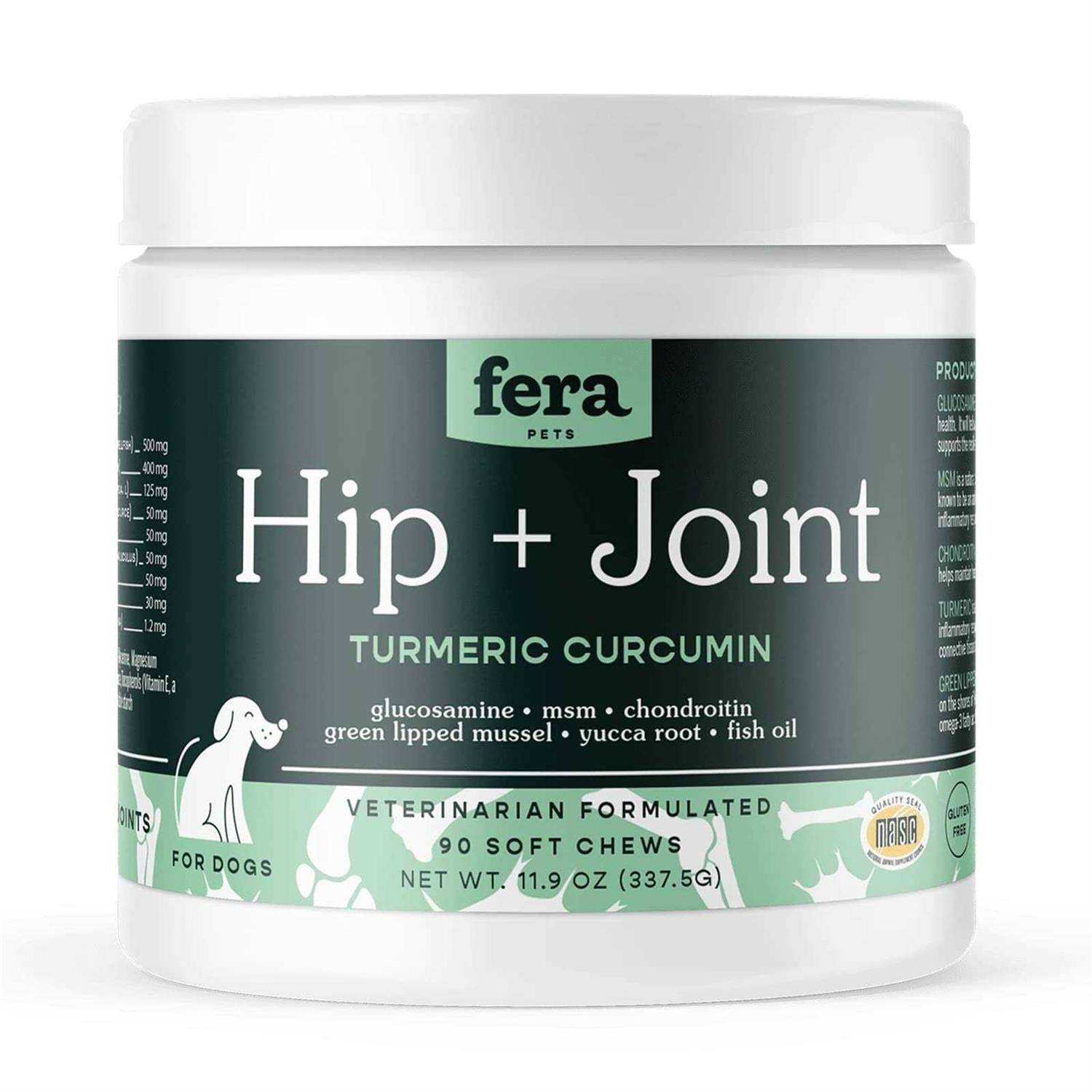 Fera Pet Organics Hip & Joint Soft Chew Dog Supplement - Healthber
