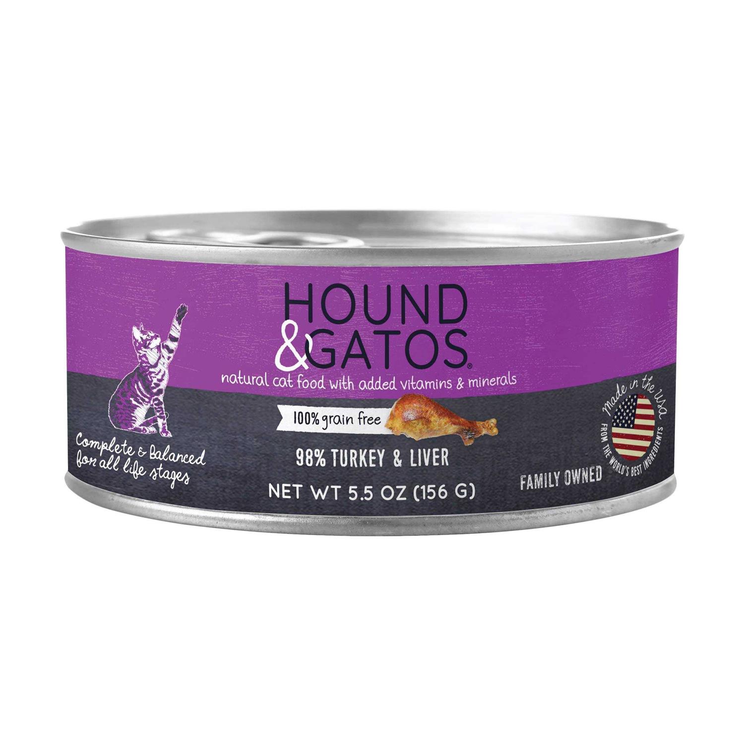 Hound & Gatos Canned Cat Food 5.5oz Liver - Healthber