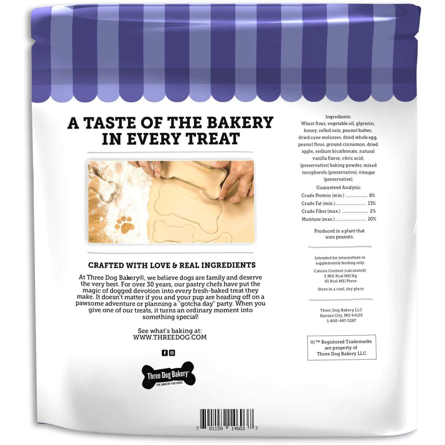 Three Dog Bakery Assortmutt Trio Dog Treats - Healthber