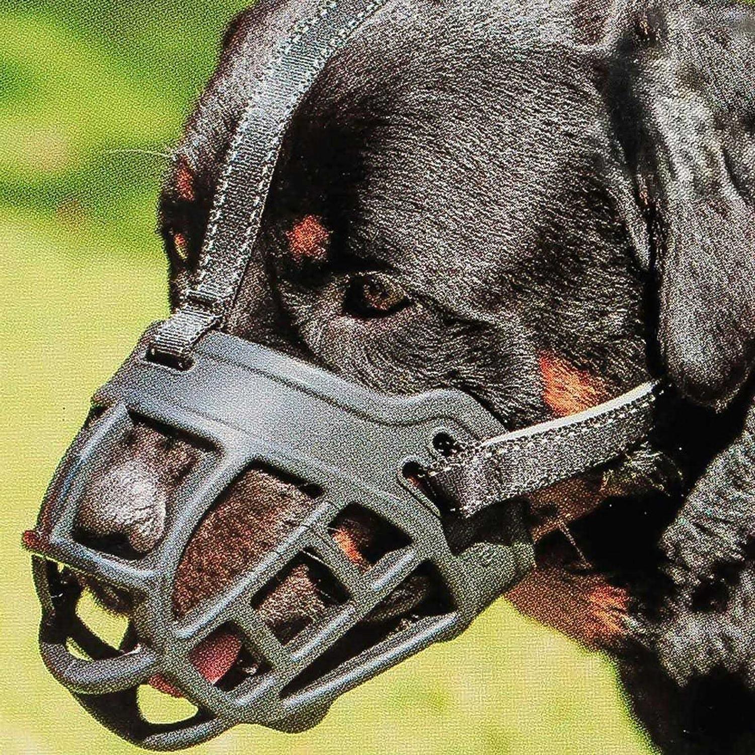 Barkless Dog Muzzle,Soft Basket Silicone Muzzles for Dog, Best to Prevent Biting, Chewing and Barking, Allows Drinking and Panting - Healthber