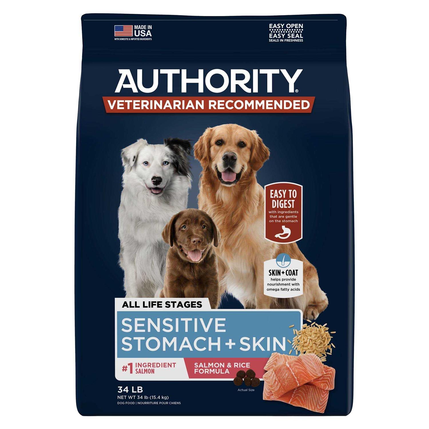 Authority Sensitive Stomach and Skin All Life Stage Dry Dog Food - Healthber