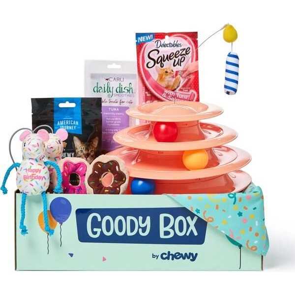 Goody Box Birthday Cat Toys - Healthber