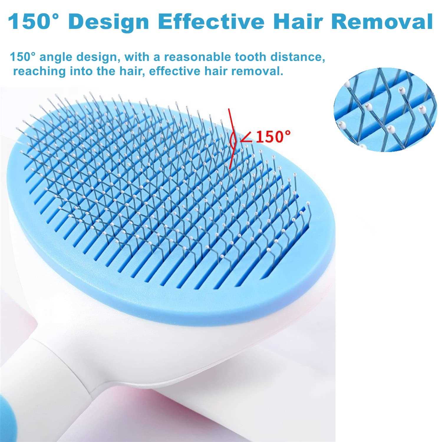 Cat Brush,Self Cleaning Slicker Brush,Cat Grooming,Pet Massaging Tool Suitable for Pets with Long or Short Hair,Dog Grooming Brush Tool Gently - Healthber