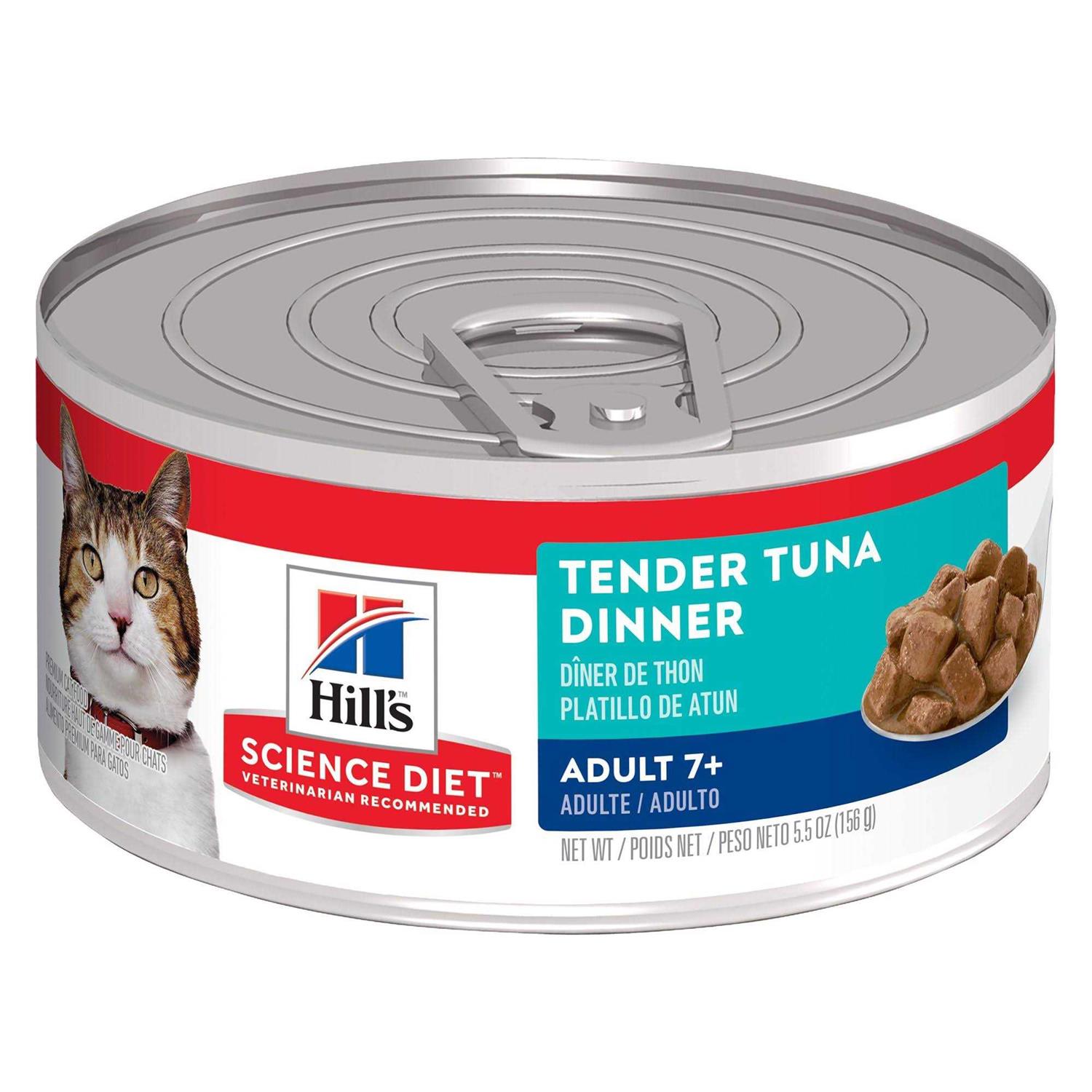 Hill’s Science Diet Adult 7+ Tender Tuna Dinner Cat Food - Healthber