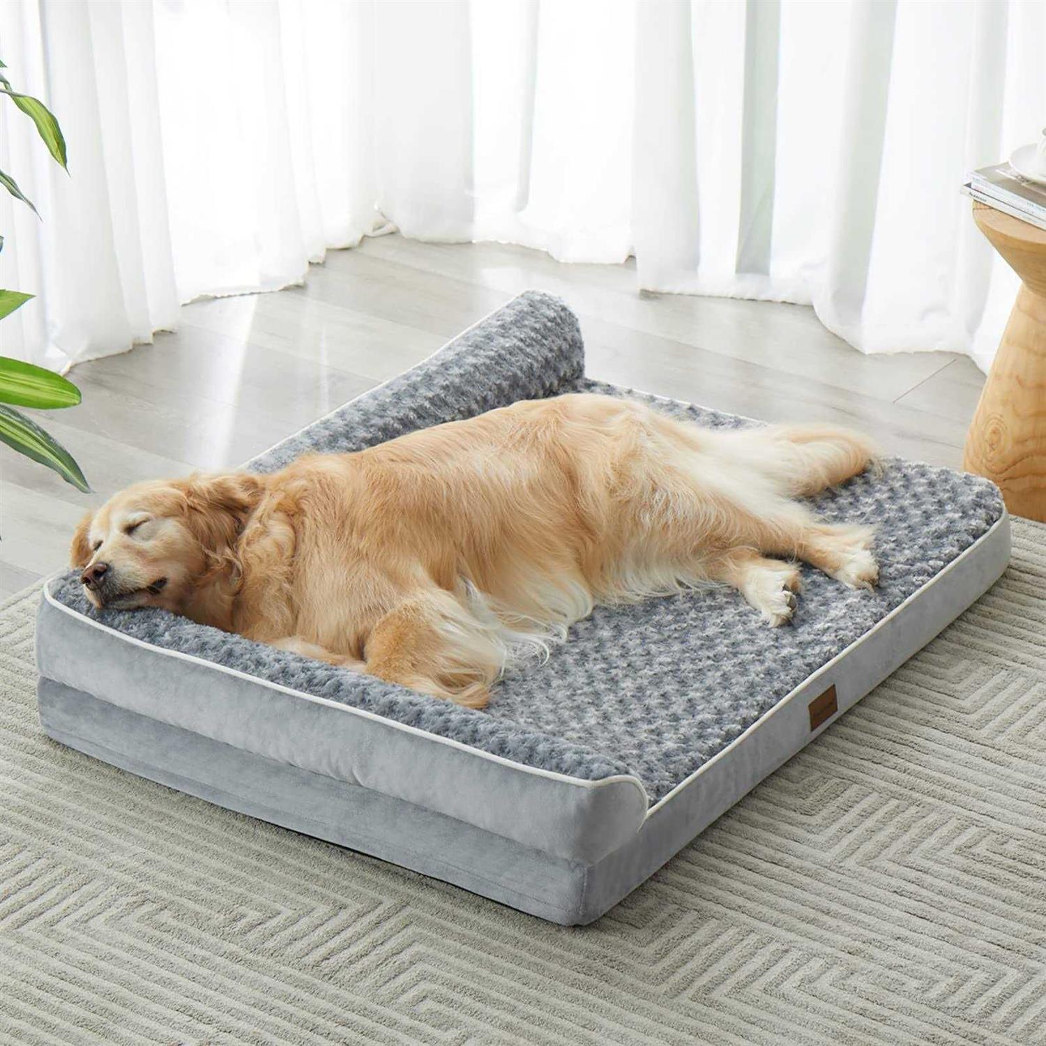 BFPETHOME Large Orthopedic Bed for Large Dogs-Big Waterproof Sofa Dog Bed with Removable Washable Cover, Large Dog Bed with Waterproof Lining and - Healthber
