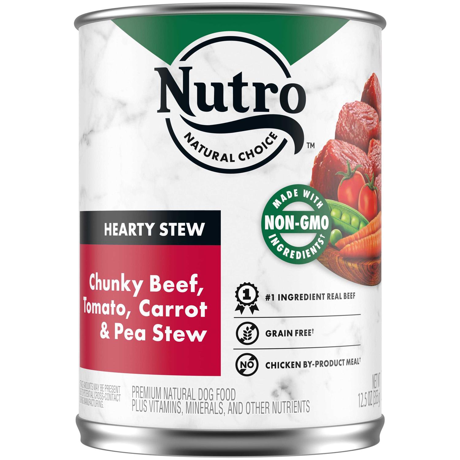Nutro HEARTY Stew Adult Natural Wet Dog Food Cuts in Gravy Chunky Beef - Healthber