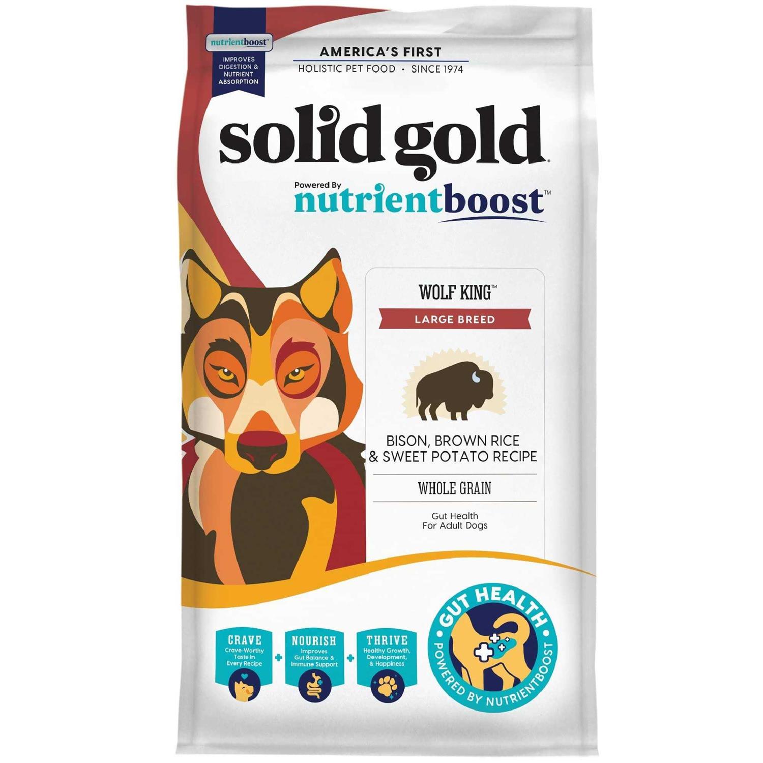 Solid Gold Nutrientboost Wolf King Bison Dry Dog Food - Healthber