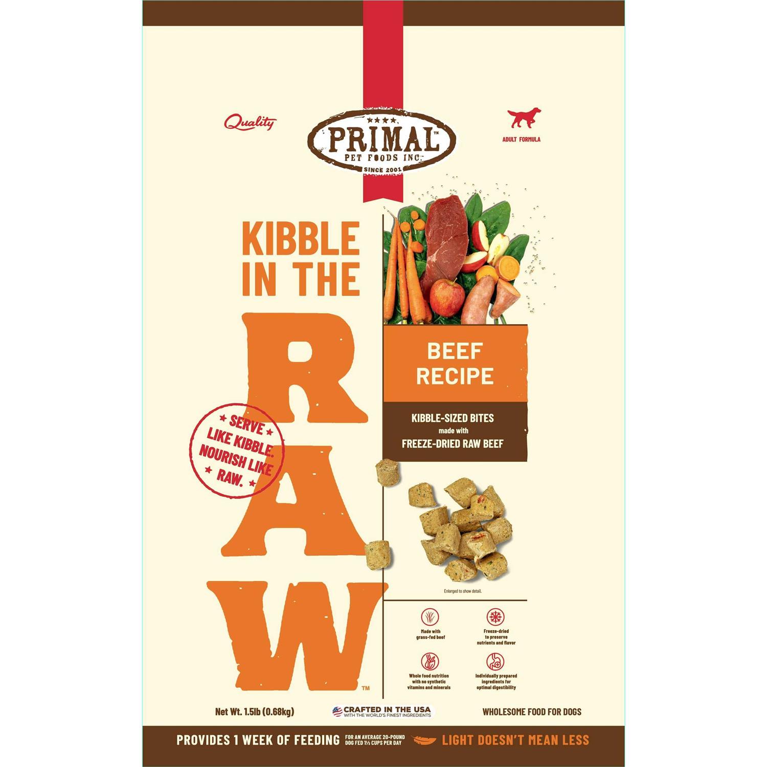 Primal Kibble in The Raw Beef Dog Food - Healthber
