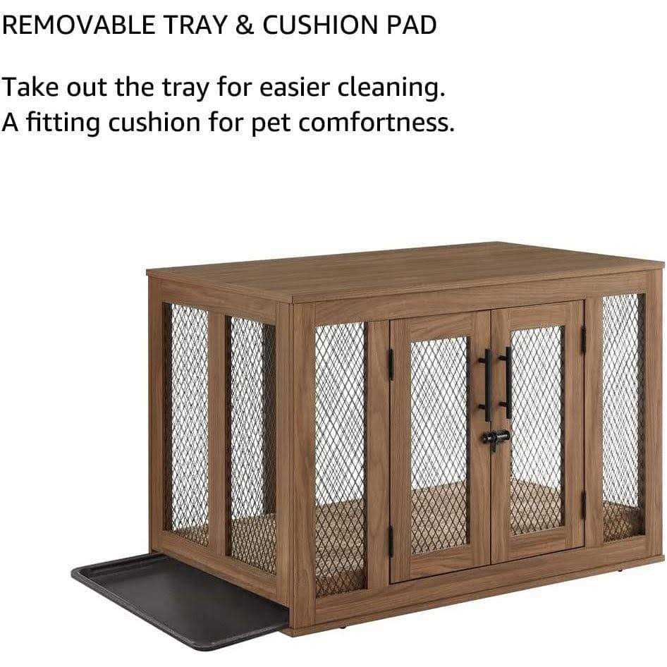 Unipaws Furniture Style Dog Crate with Tray - Healthber