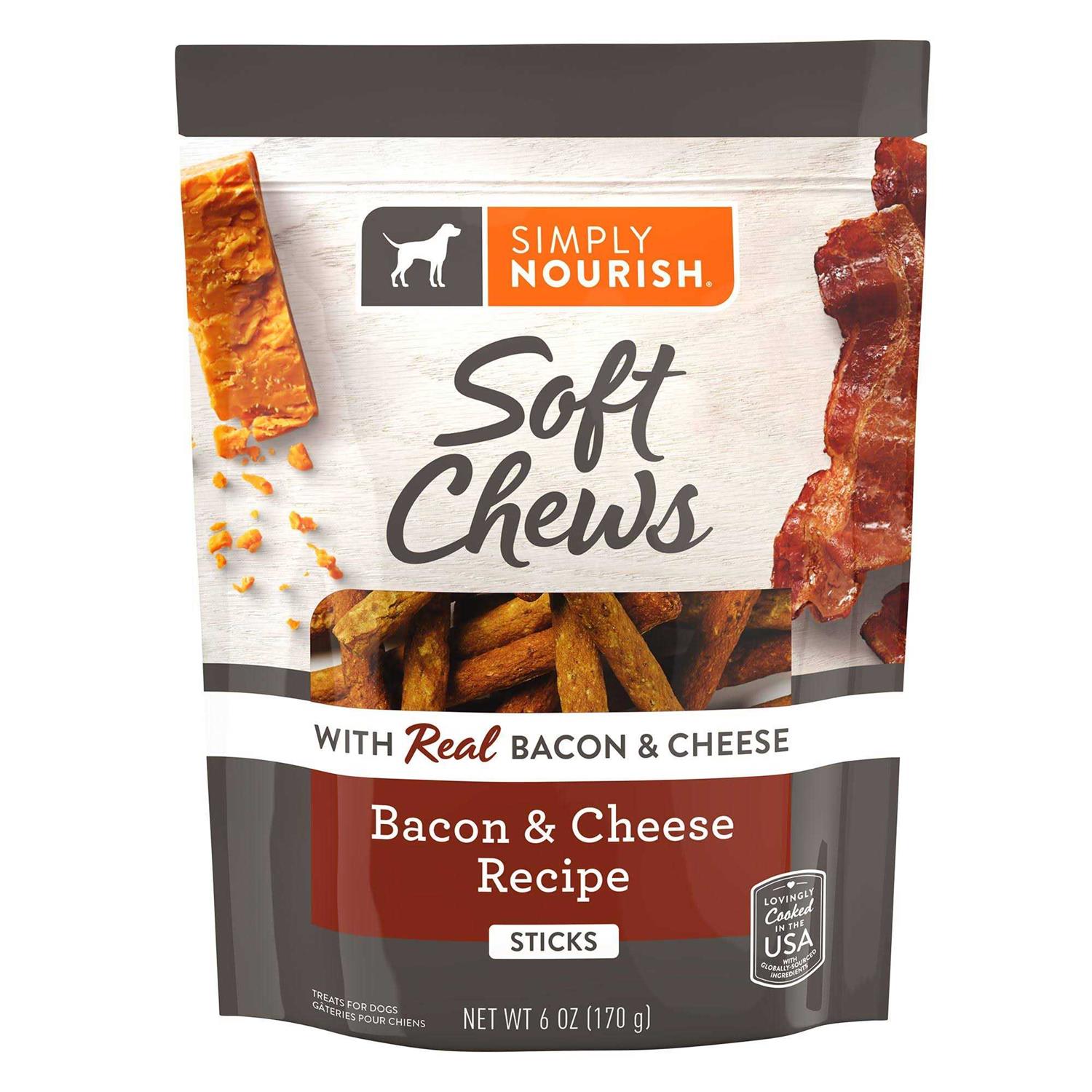 Simply Nourish Soft Chews Dog Treat Sticks, 6oz and Tesadorz Resealable Bags - Healthber