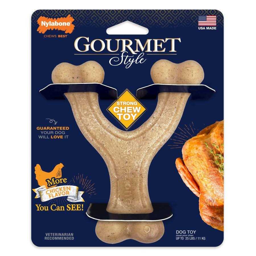Nylabone Gourmet Style Strong Chew Wishbone Dog Toy - Healthber