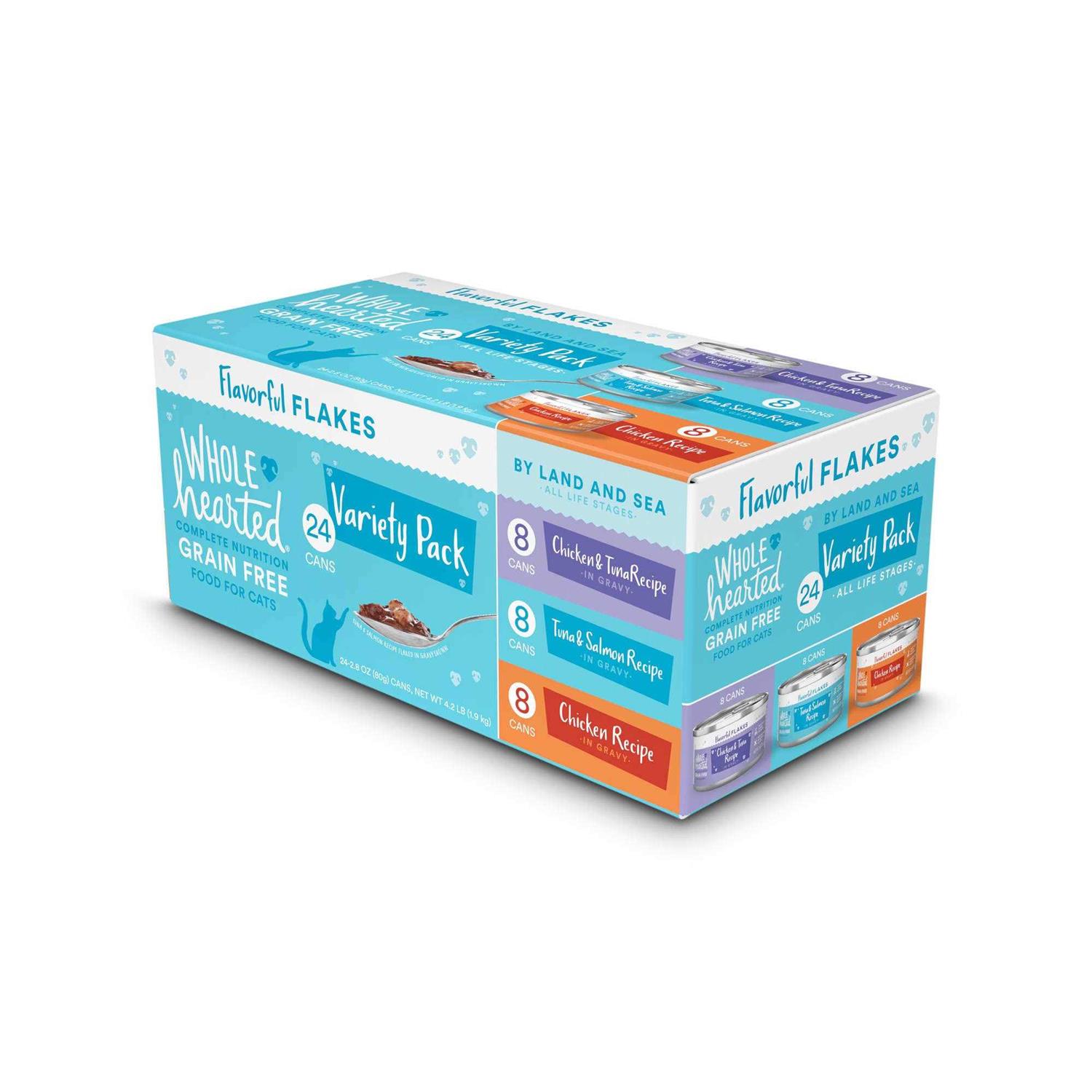 WholeHearted Grain Free By Land & Sea Wet Cat Food Variety Pack - Healthber