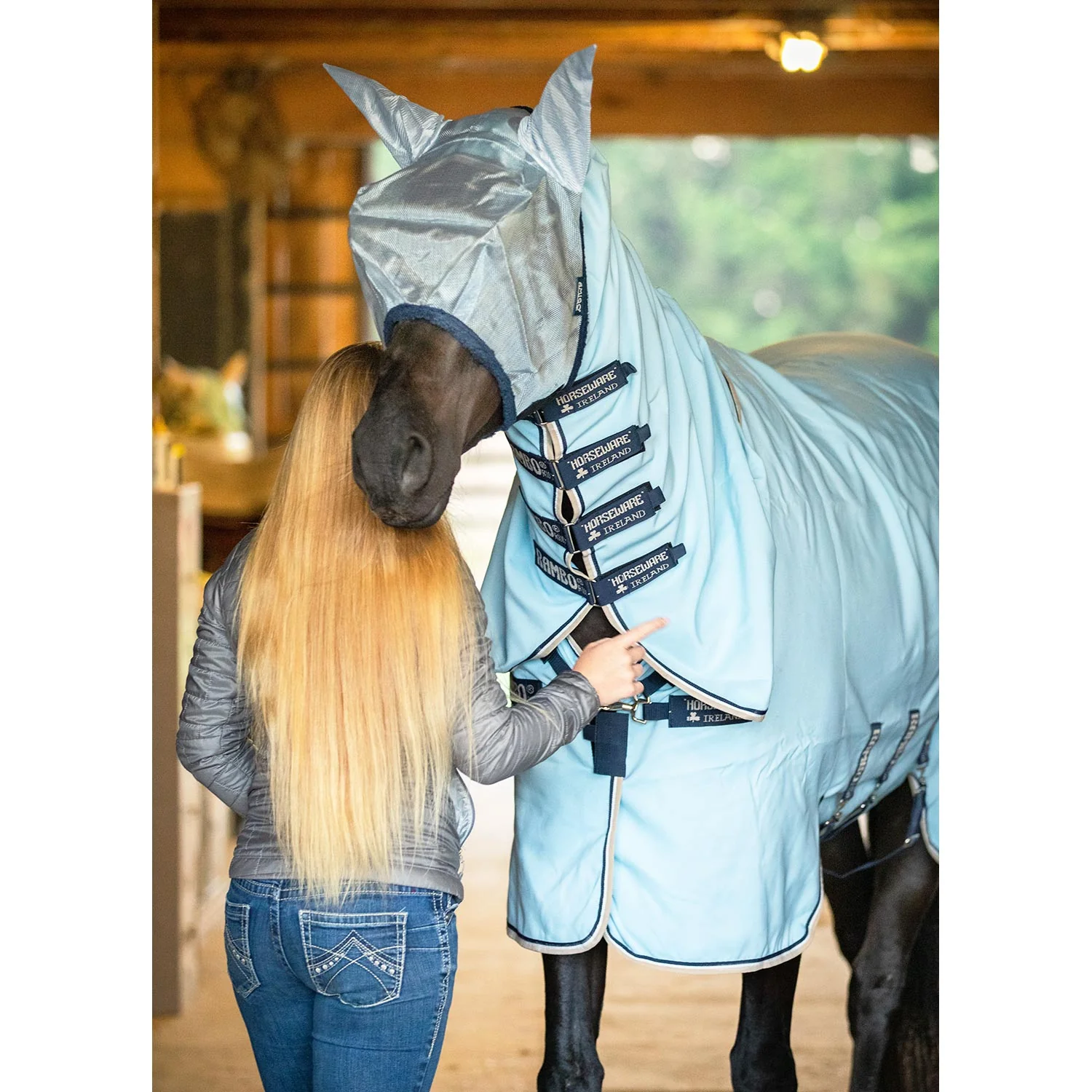 Rambo Hoody Vamoose with No-Fly Zone Horse Fly Sheet - Healthber