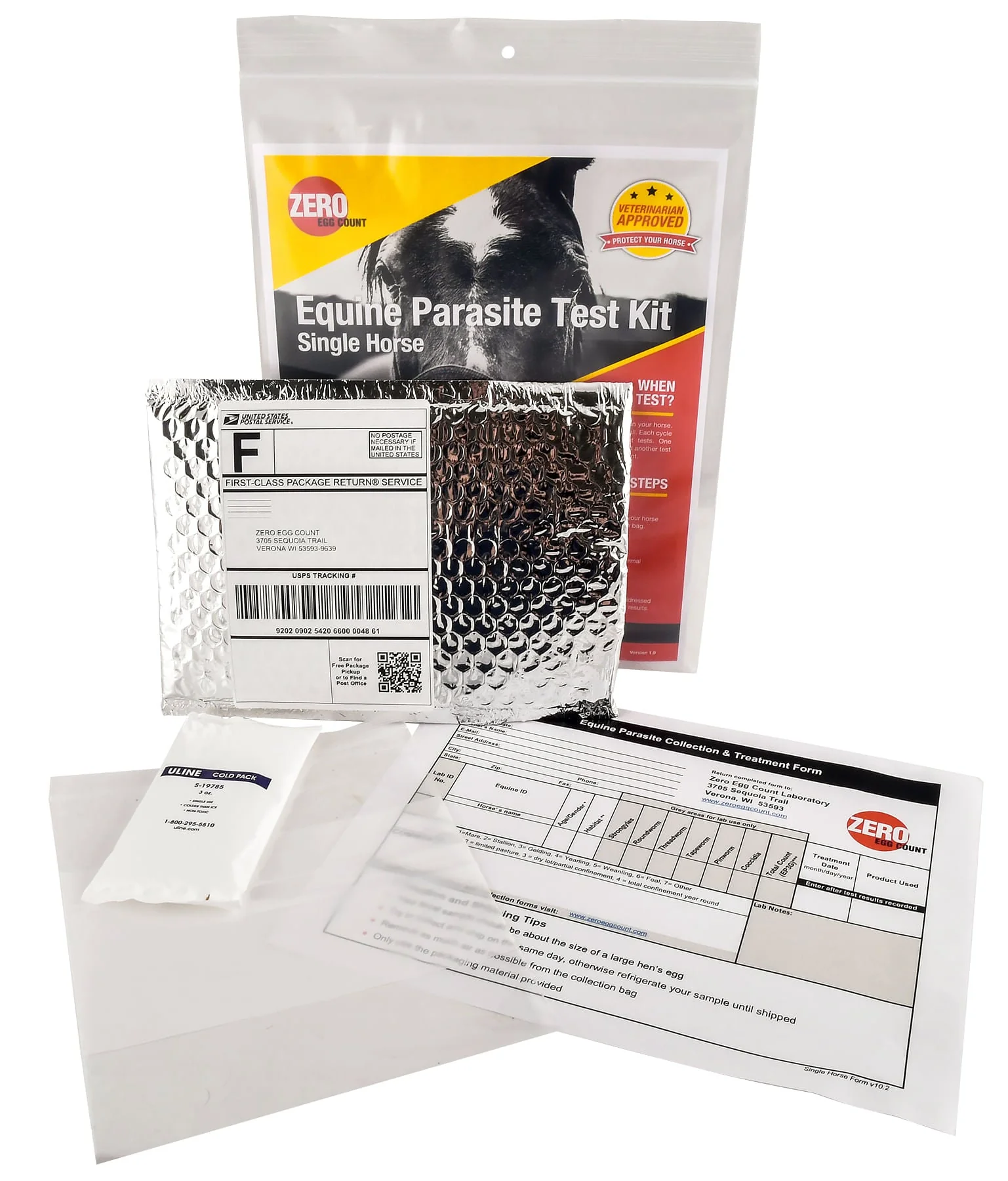 Zero Egg Count Equine Fecal Test Kit - Healthber