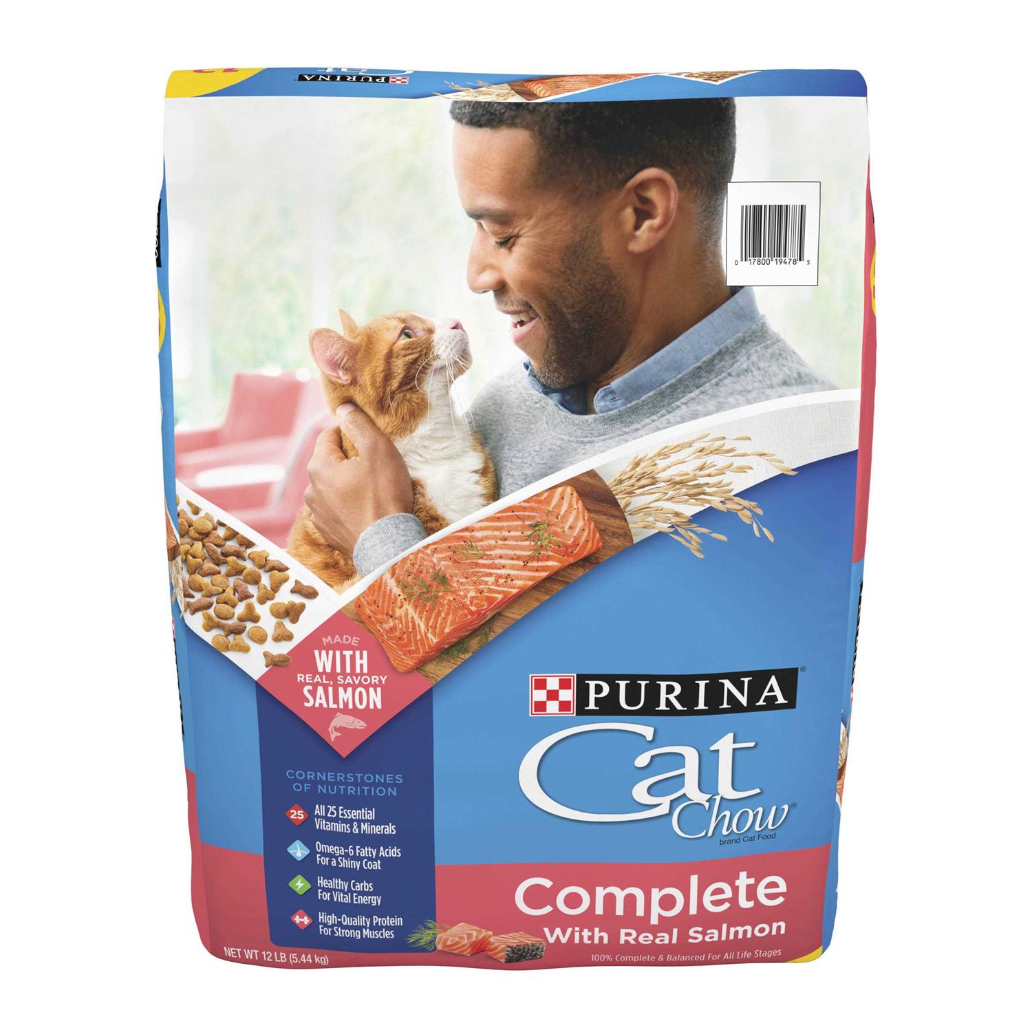 Purina Cat Chow Complete with Salmon High Protein Dry Cat Food - Healthber