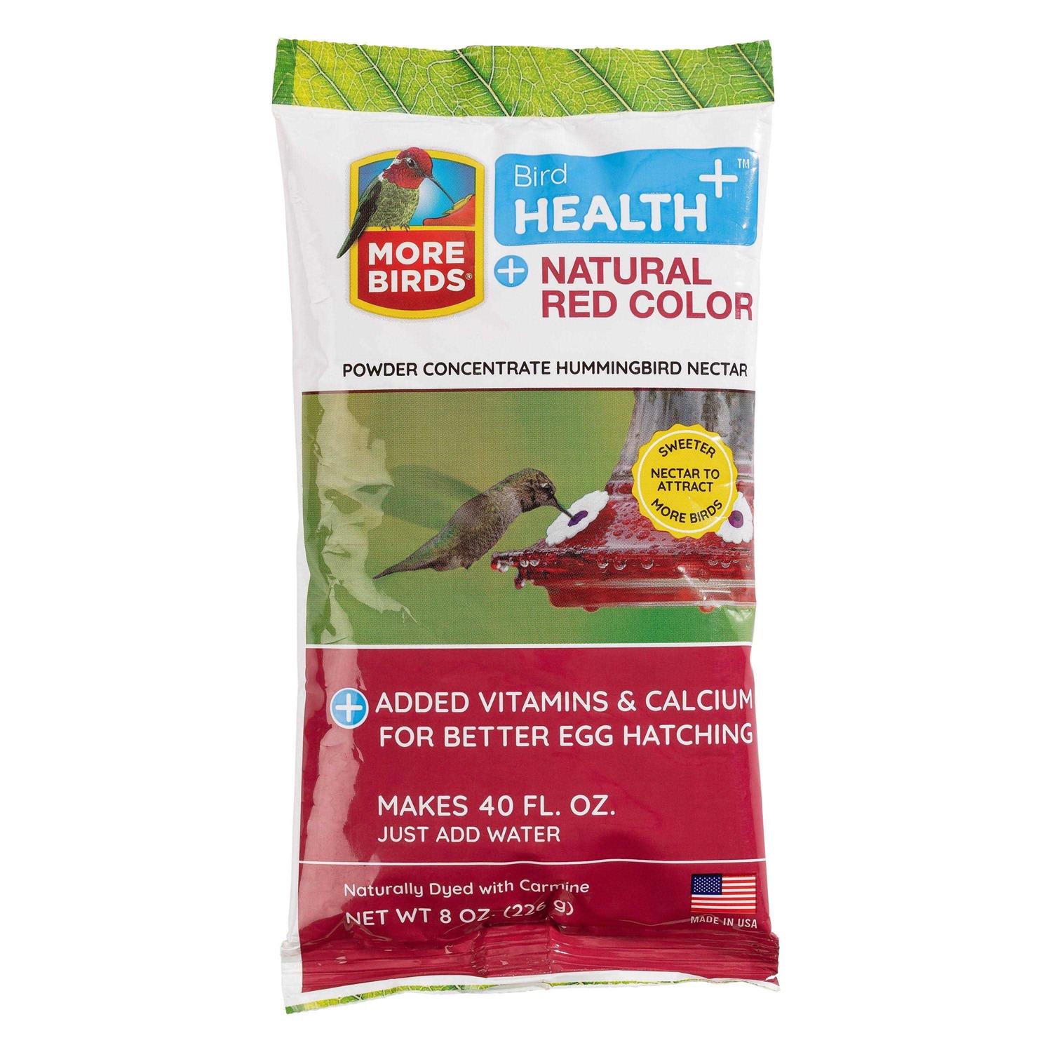 More Birds Health Plus Hummingbird Nectar Powder Concentrate Natural Red - Healthber