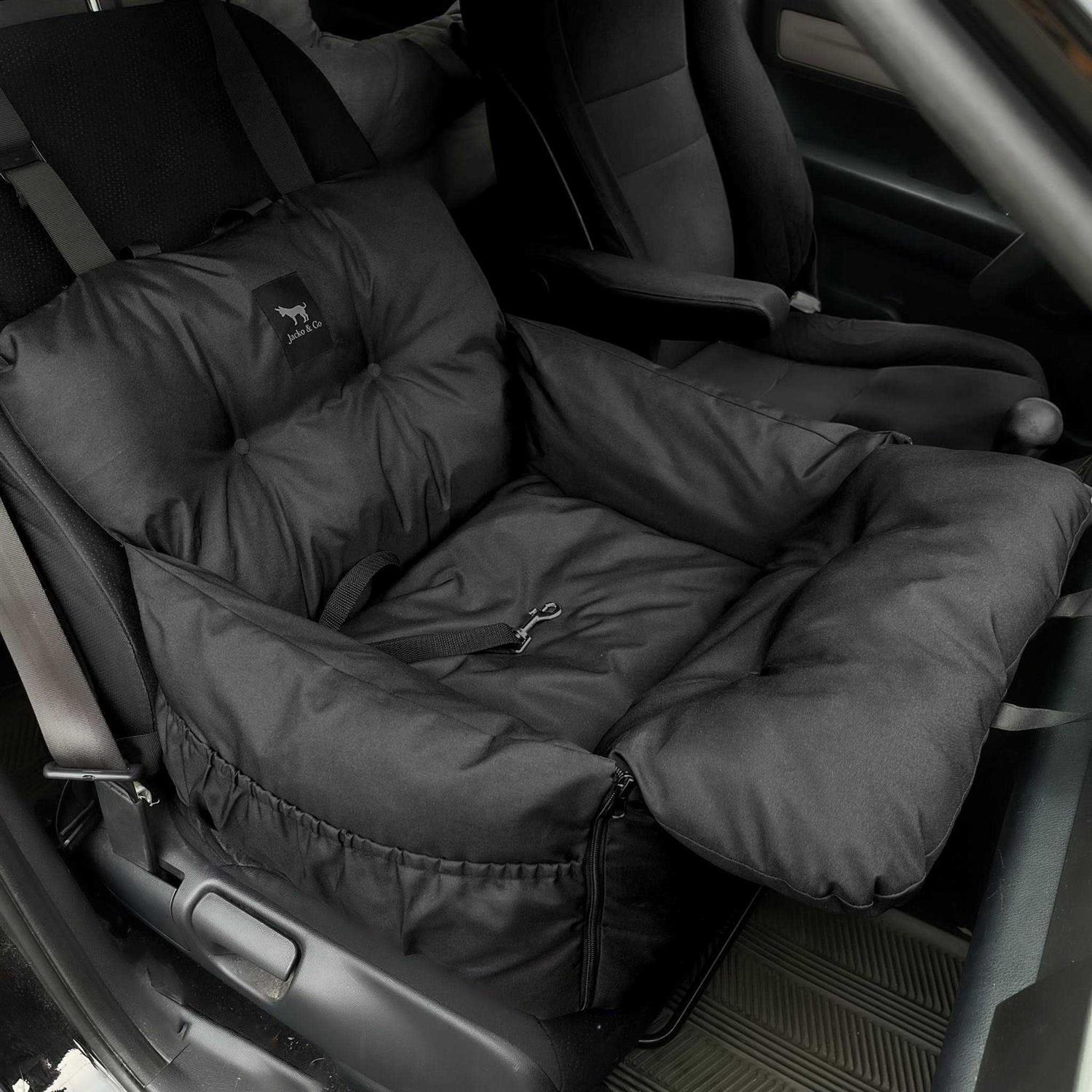 JACKO & CO Premium Dog Car Seat & Booster Seat for Small & Medium Pets Under 35lbs - Healthber