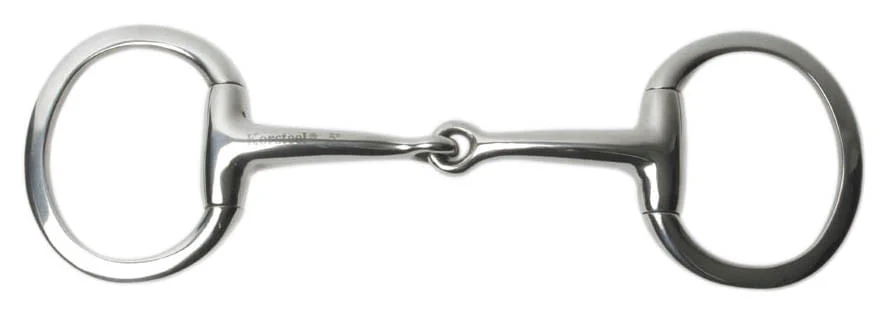 Korsteel Med Weight Solid Mouth Eggbutt Snaffle Bit - Healthber