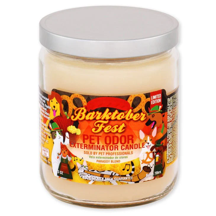 Pet Odor Exterminator Candle, Barktober Fest, 13 oz - Healthber