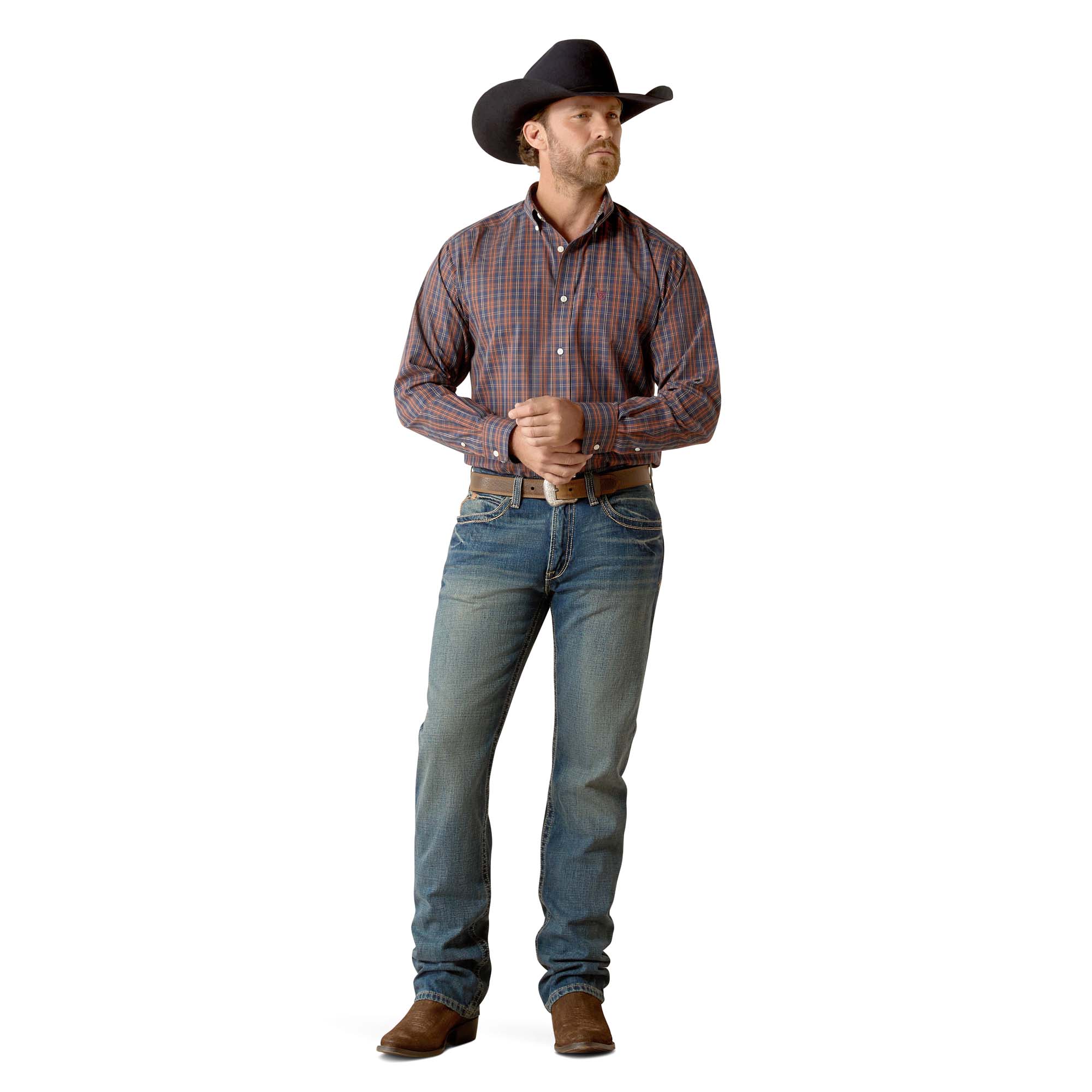 Ariat Men's Wrinkle Free Iker Longsleeve Shirt - Healthber