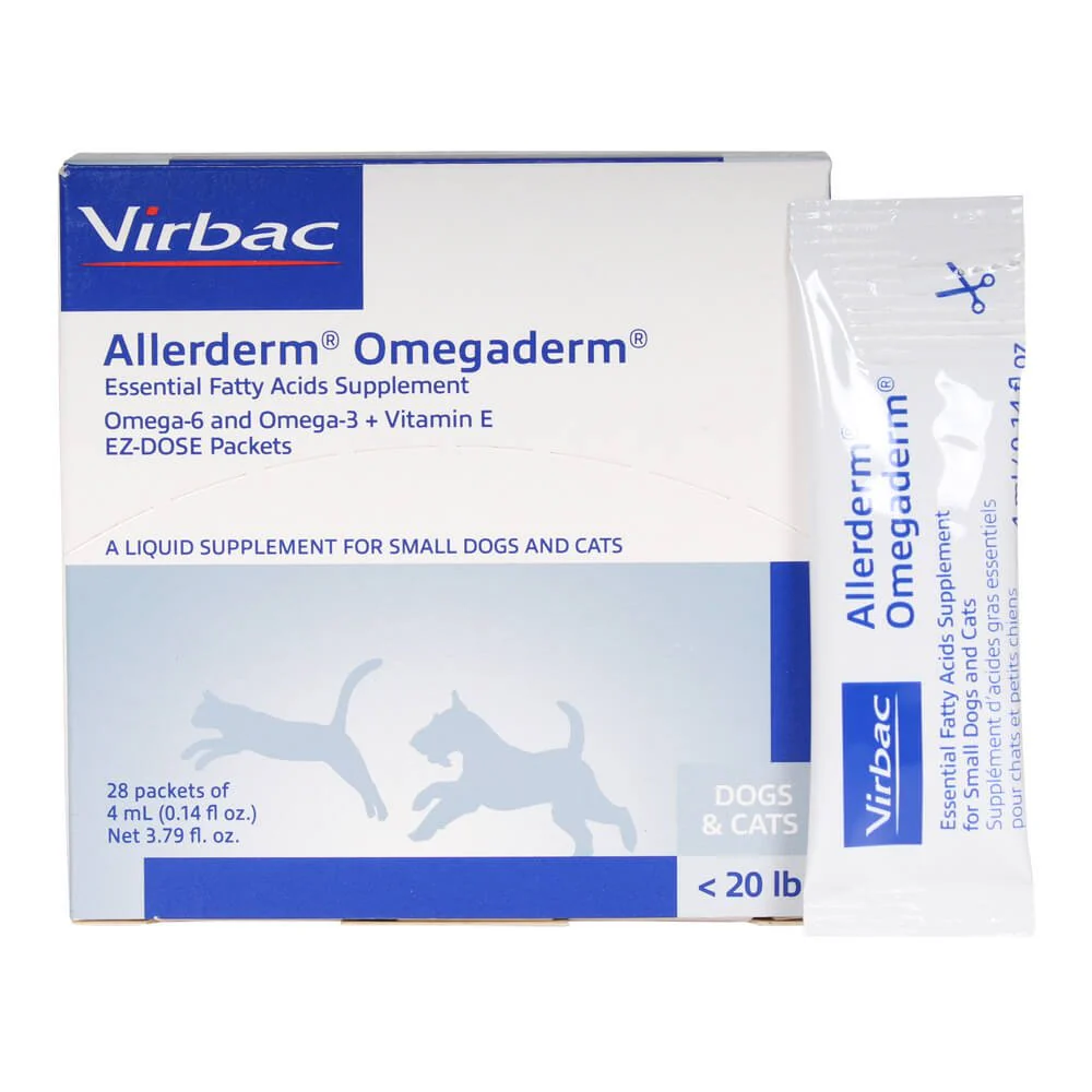 Allerderm Omegaderm EZ Dose, 4 ml Packets, Small Dogs, 28 ct - Healthber