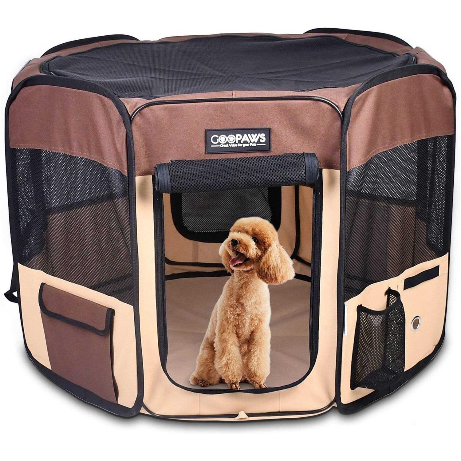 Jespet Portable Dog Exercise Pet Soft-Side Playpen - Healthber